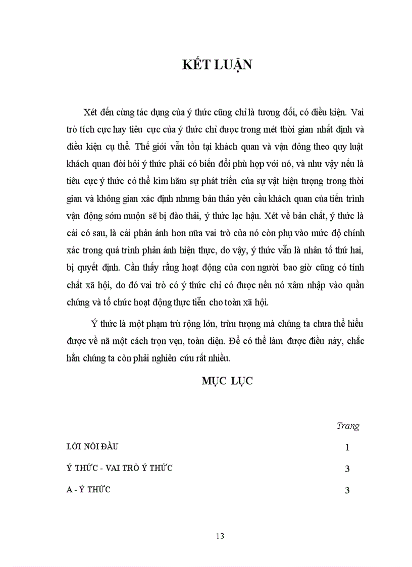 image for page Ýthức - vai trò ý thức