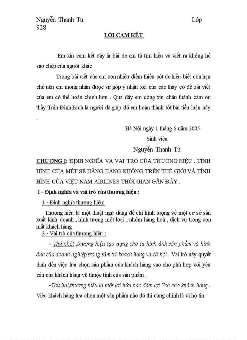 image for page Phát triển thương hiệu của Việt Nam airlines