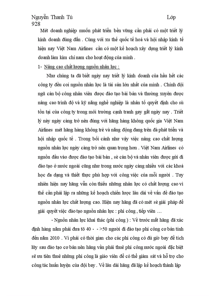 image for page Phát triển thương hiệu của Việt Nam airlines