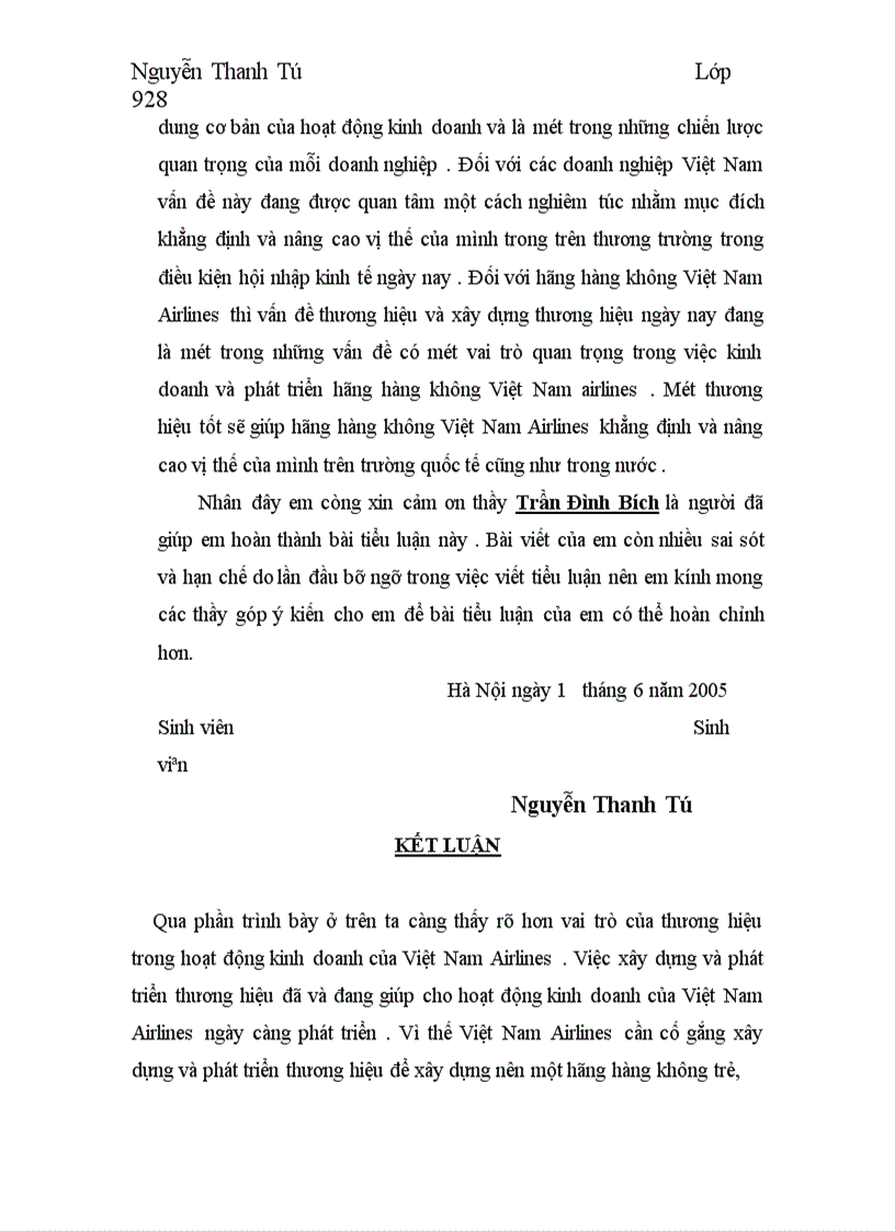 image for page Phát triển thương hiệu của Việt Nam airlines