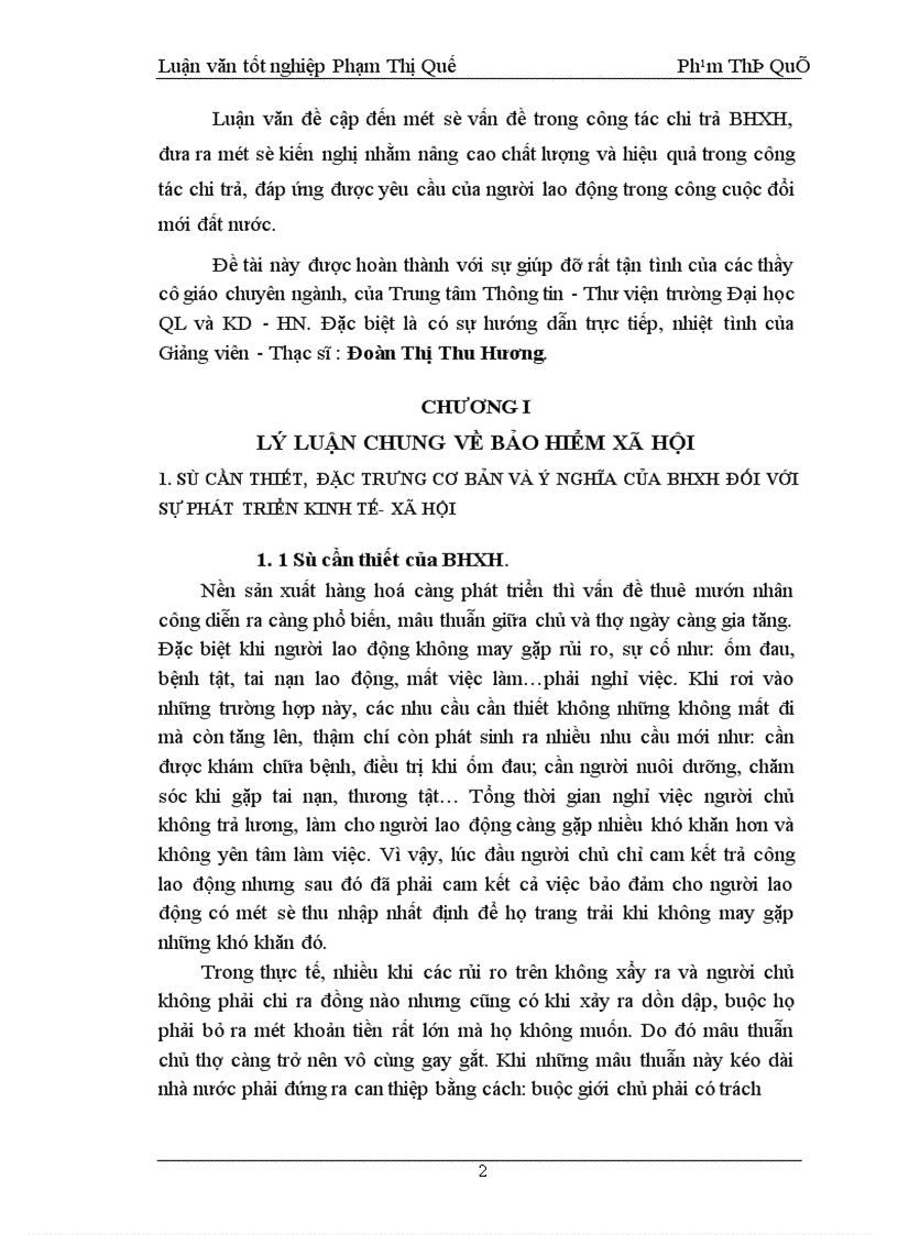 image for page Công tác chi trả Bảo hiểm xã hội ở huyện Cẩm xuyên - Hà Tĩnh giai đoạn 2000-2002 Thực trạng và giải pháp