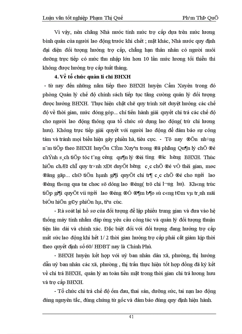 image for page Công tác chi trả Bảo hiểm xã hội ở huyện Cẩm xuyên - Hà Tĩnh giai đoạn 2000-2002 Thực trạng và giải pháp