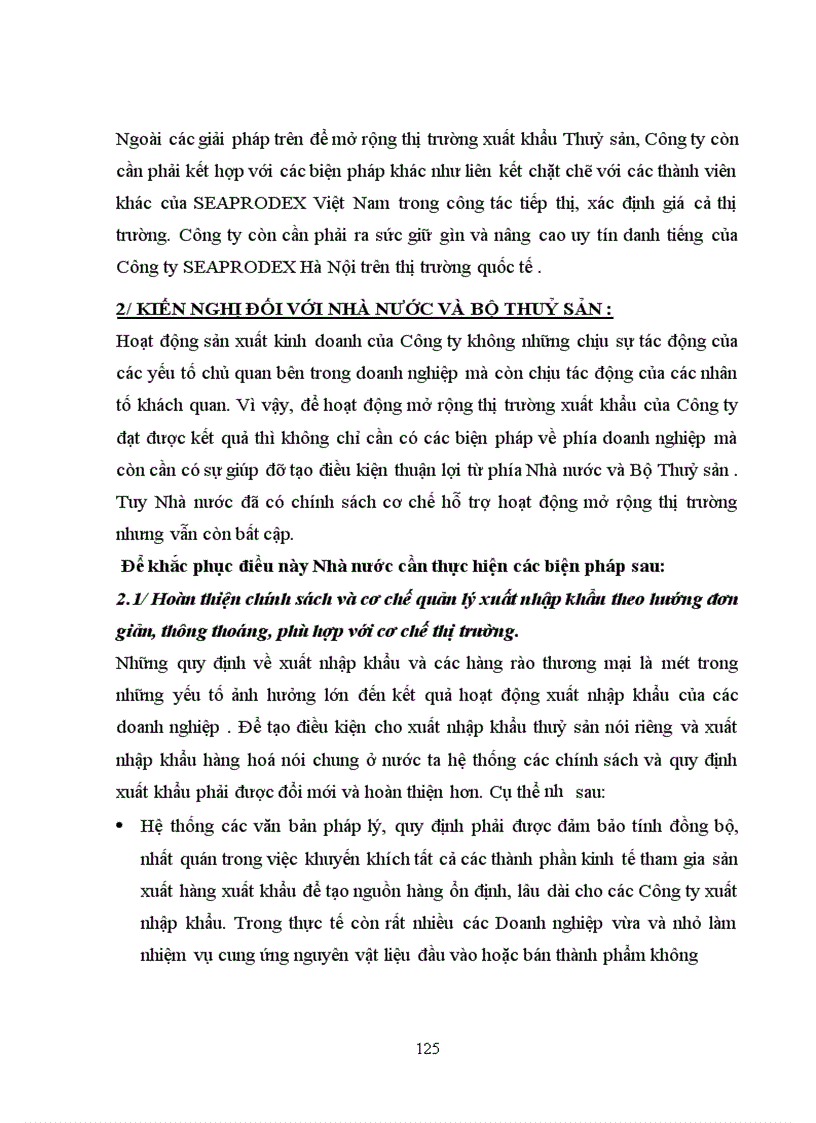 image for page Một số giải pháp nhằm mở rộng thị trường xuất khẩu thuỷ sản của Công ty xuất nhập khẩu Thuỷ sản Hà Nội