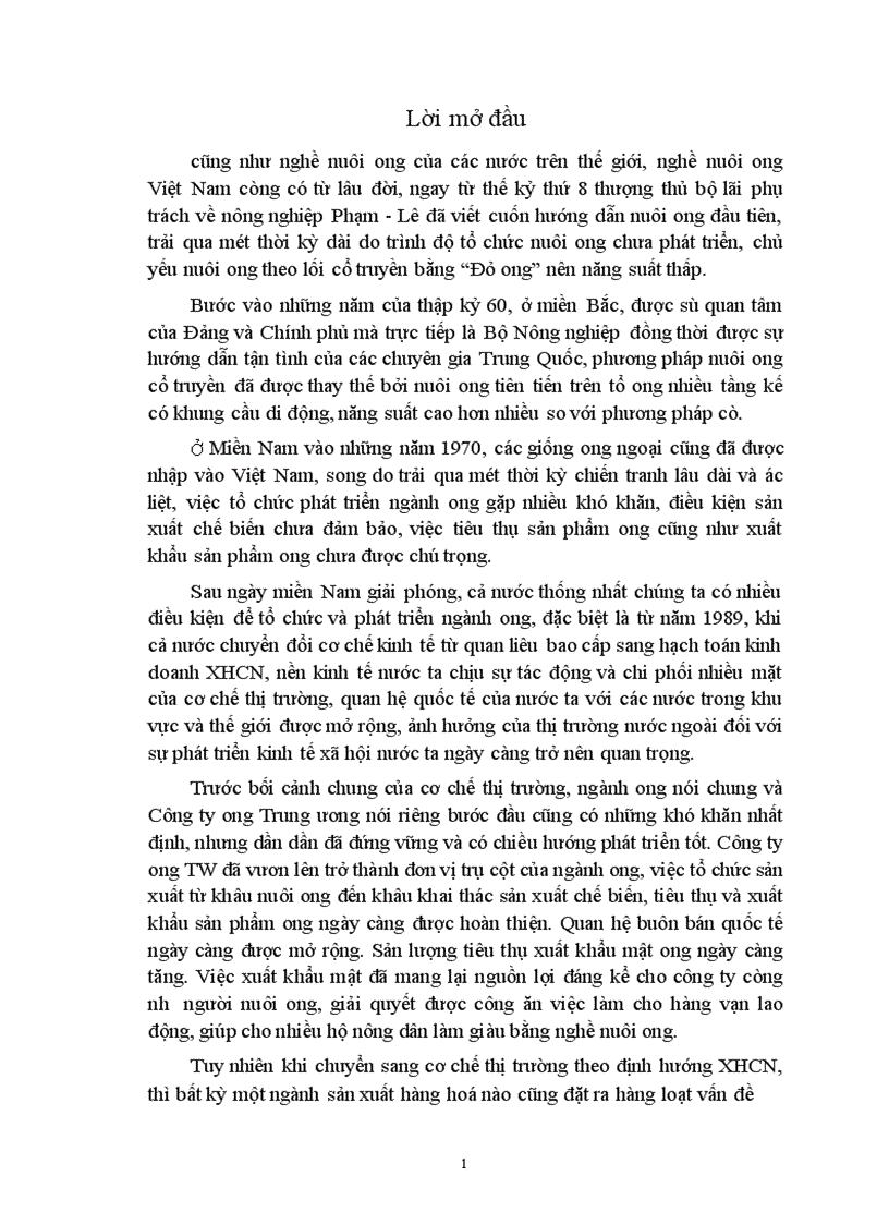 image for page Một số biện pháp cơ bản nhằm đẩy mạnh xuất khẩu sản phẩm ong ở Công ty ong Trung ương