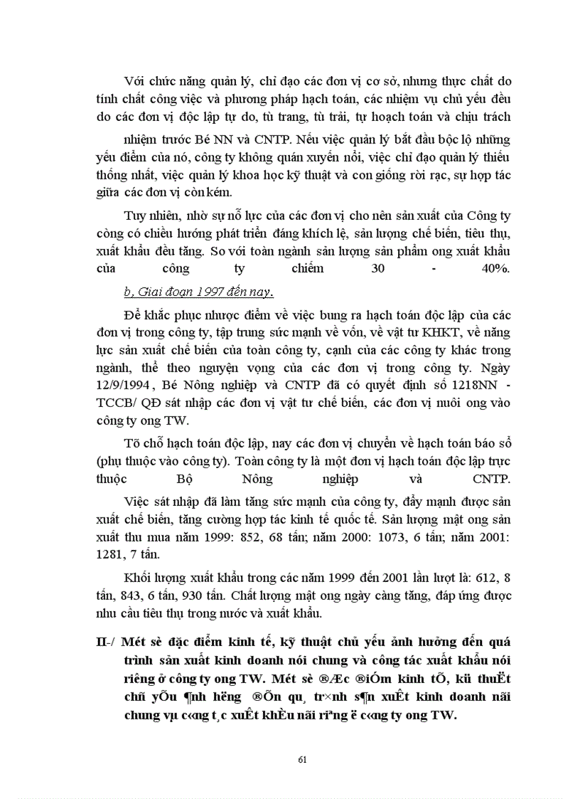 image for page Một số biện pháp cơ bản nhằm đẩy mạnh xuất khẩu sản phẩm ong ở Công ty ong Trung ương