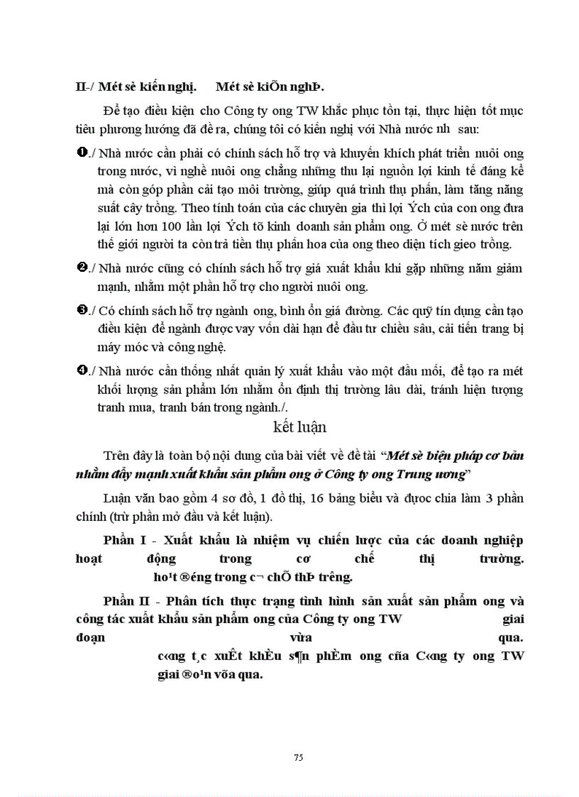 image for page Một số biện pháp cơ bản nhằm đẩy mạnh xuất khẩu sản phẩm ong ở Công ty ong Trung ương