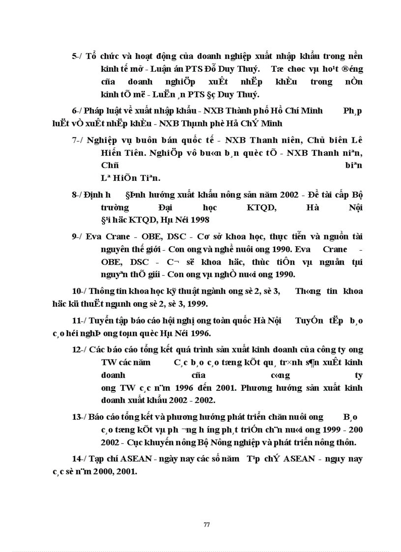image for page Một số biện pháp cơ bản nhằm đẩy mạnh xuất khẩu sản phẩm ong ở Công ty ong Trung ương