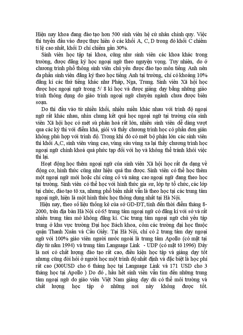 image for page Sinh viên Xã hội học với việc học thêm ngoại ngữ