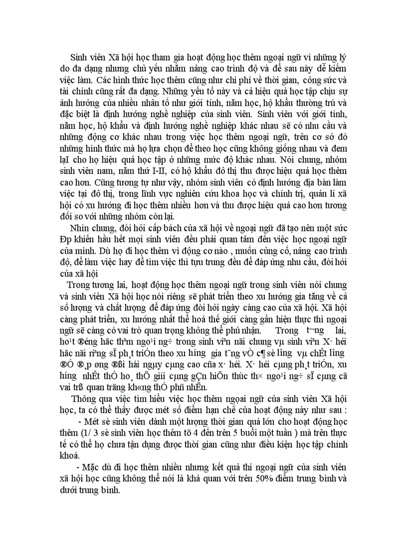 image for page Sinh viên Xã hội học với việc học thêm ngoại ngữ