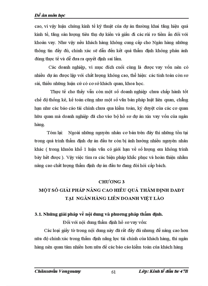 image for page Giải pháp nâng cao hiệu quả thẩm định tài chính dự án đầu tư tại Ngân hàng liên doanh Việt-Lào chi nhánh Hà Nội