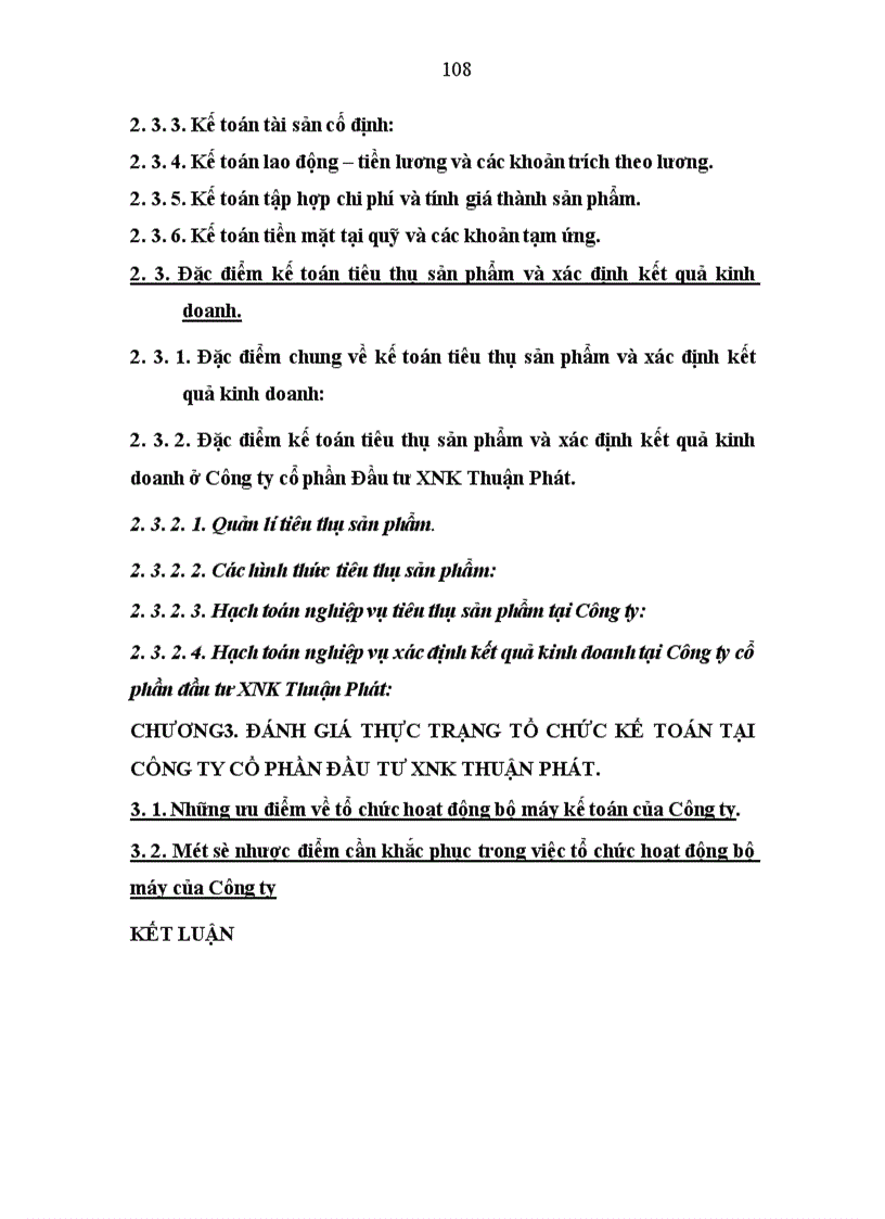 image for page Tổ chức kế toán tại Công ty cổ phần Đầu tư XNK Thuận Phát.