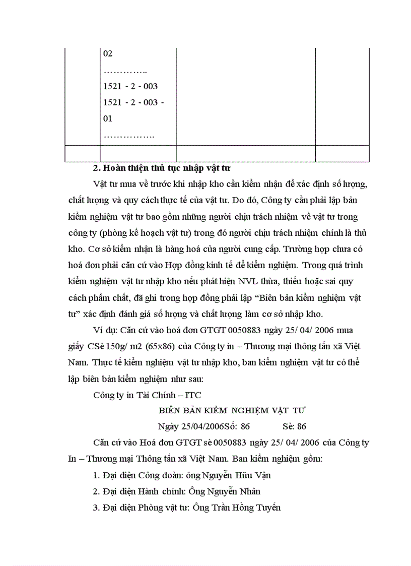 image for page Hạch toán kế toán nguyên vật liệu tại công ty In Tài chính