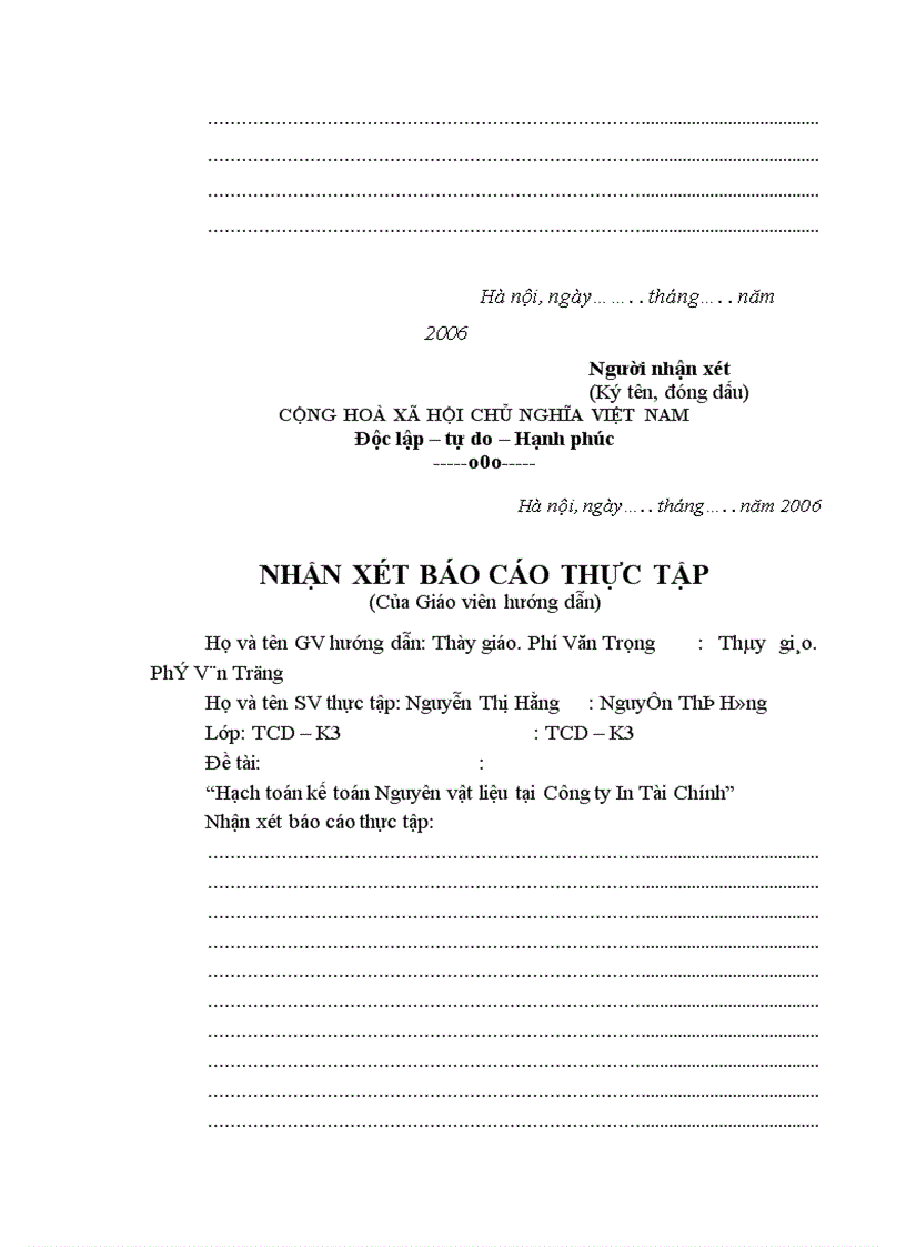 image for page Hạch toán kế toán nguyên vật liệu tại công ty In Tài chính