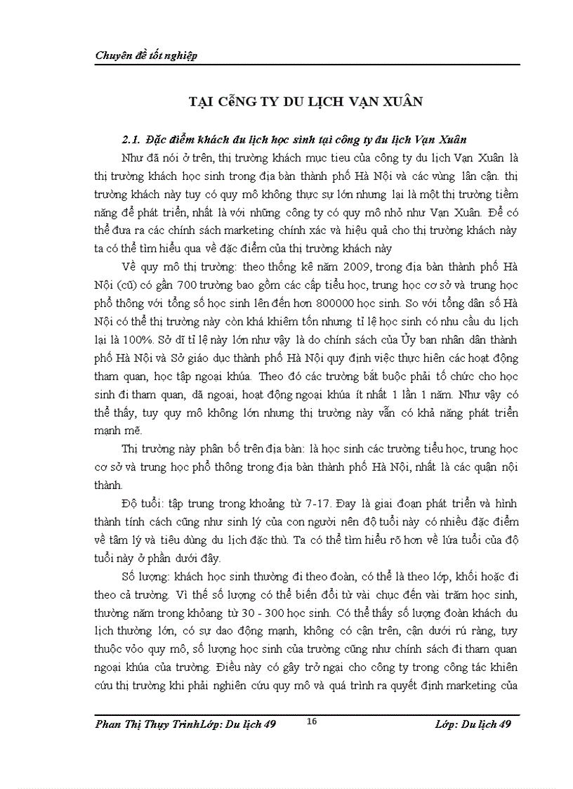 image for page Áp dụng chính sách marketing- mix cho đối tượng khách du lịch là học sinh tại công ty cổ phần đầu tư dịch vụ tổng hợp Vạn Xuân