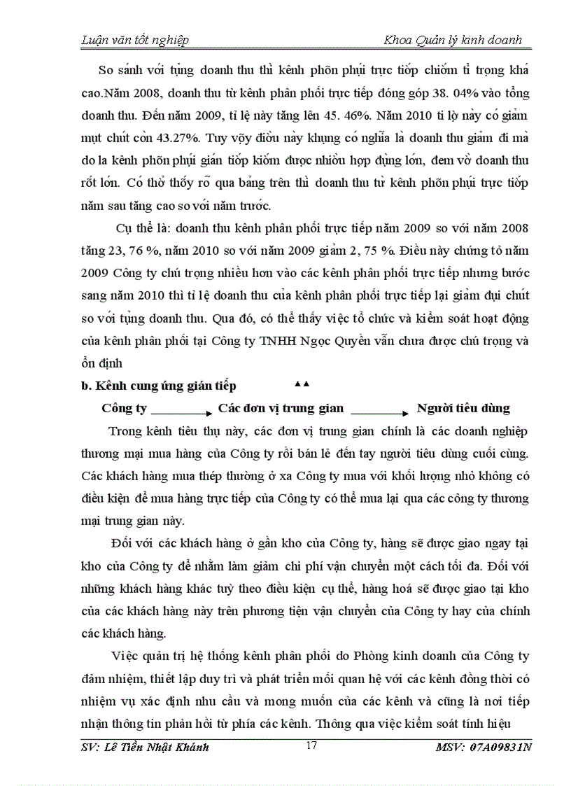 image for page Một số giải pháp nhằm hoàn thiện hệ thống kênh phân phối của Công ty TNHH Ngọc Quyền