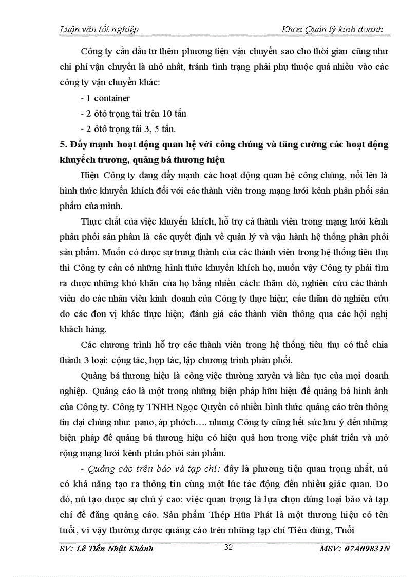 image for page Một số giải pháp nhằm hoàn thiện hệ thống kênh phân phối của Công ty TNHH Ngọc Quyền