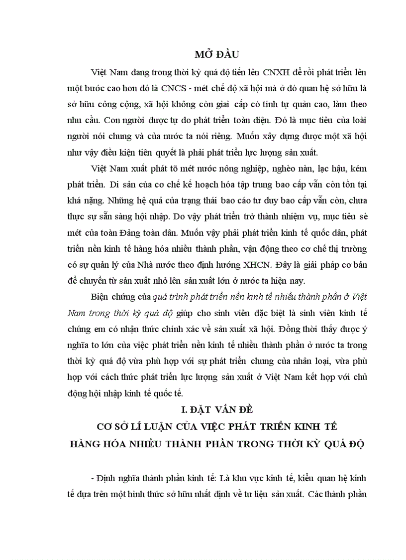 image for page Quá trình phát triển nền kinh tế nhiều thành phần ở Việt Nam trong thời kỳ quá độ