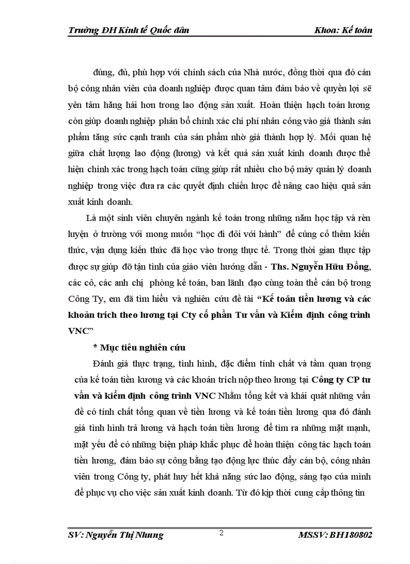 image for page Kế toán tiền lương và các khoản trích theo lương tại Cty cổ phần Tư vấn và Kiểm định công trình VNC