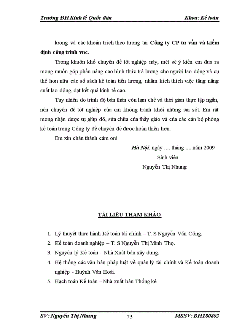 image for page Kế toán tiền lương và các khoản trích theo lương tại Cty cổ phần Tư vấn và Kiểm định công trình VNC