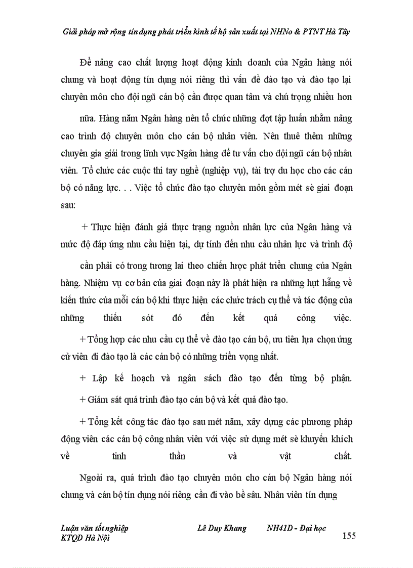 image for page Giải pháp mở rộng tín dụng phát triển kinh tế hộ sản xuất tại NHNo&PTNT Hà Tây