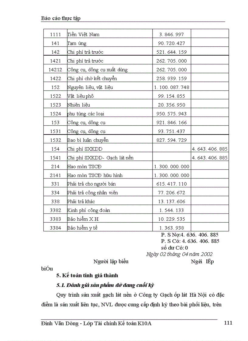 image for page Hoàn thiện công tác hạch toán, kế toán chi phí sản xuất và tính giá thành sản phẩm ở công ty Gạch ốp lát Hà Nội.