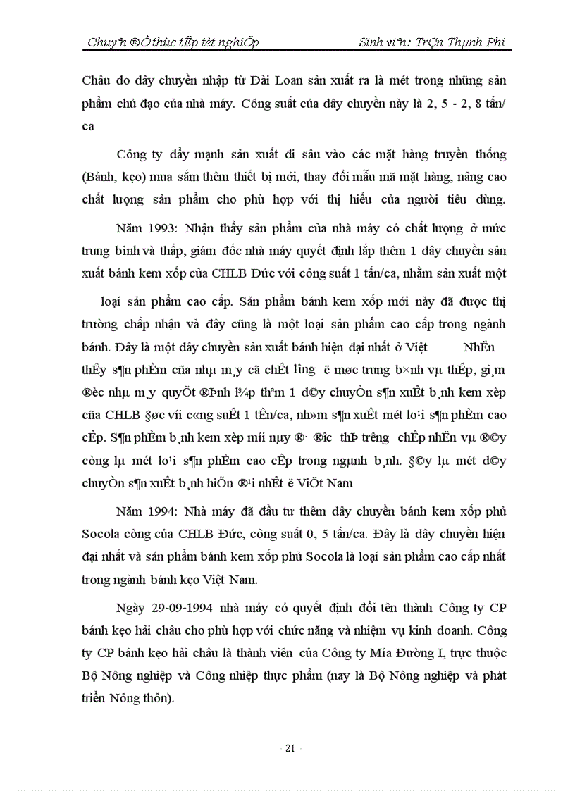 image for page Nâng cao hiệu quả sản xuất kinh doanh của Công ty Cổ phần bánh kẹo Hải Châu