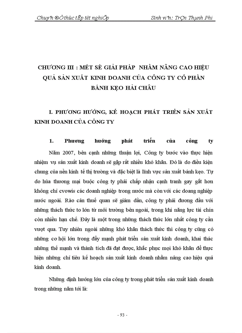 image for page Nâng cao hiệu quả sản xuất kinh doanh của Công ty Cổ phần bánh kẹo Hải Châu