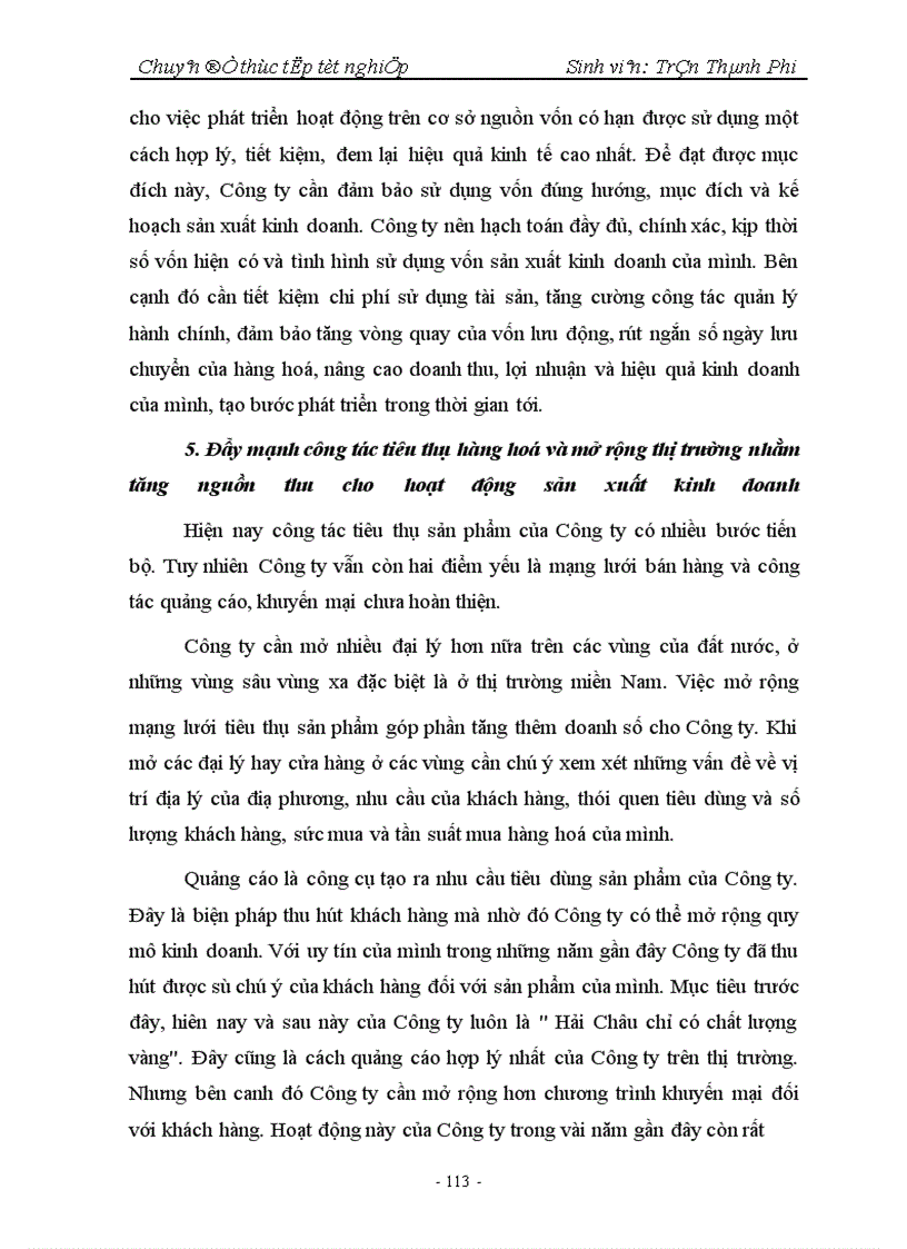 image for page Nâng cao hiệu quả sản xuất kinh doanh của Công ty Cổ phần bánh kẹo Hải Châu