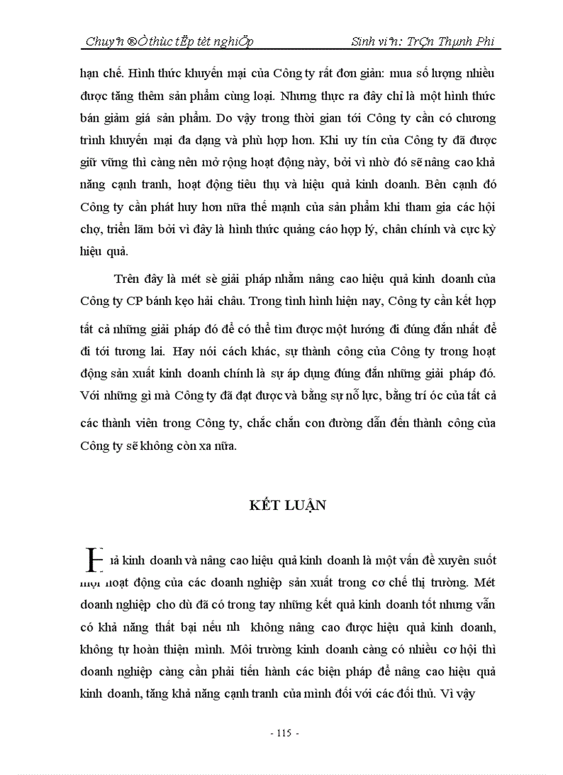 image for page Nâng cao hiệu quả sản xuất kinh doanh của Công ty Cổ phần bánh kẹo Hải Châu