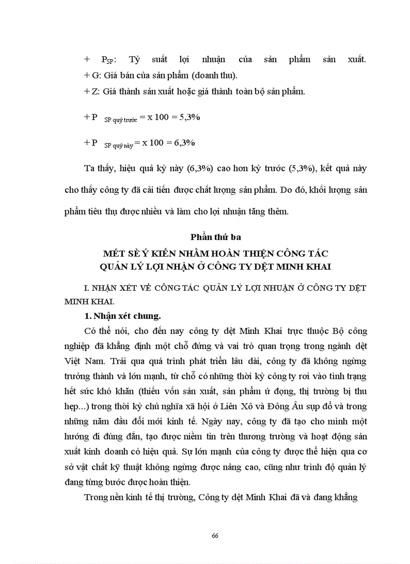 image for page Thực trạng công tác tổ chức quản lý lợi nhuận ở Công ty dệt Minh Khai