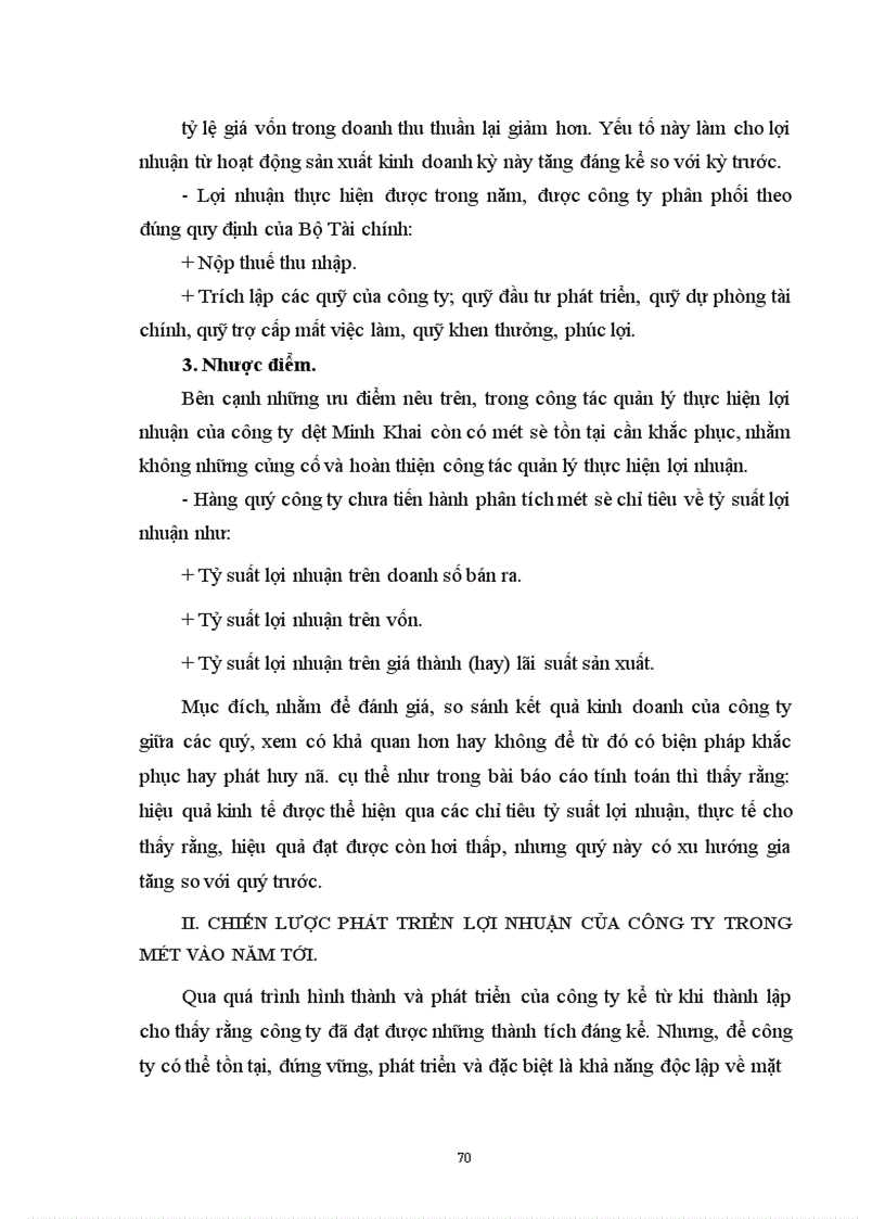 image for page Thực trạng công tác tổ chức quản lý lợi nhuận ở Công ty dệt Minh Khai