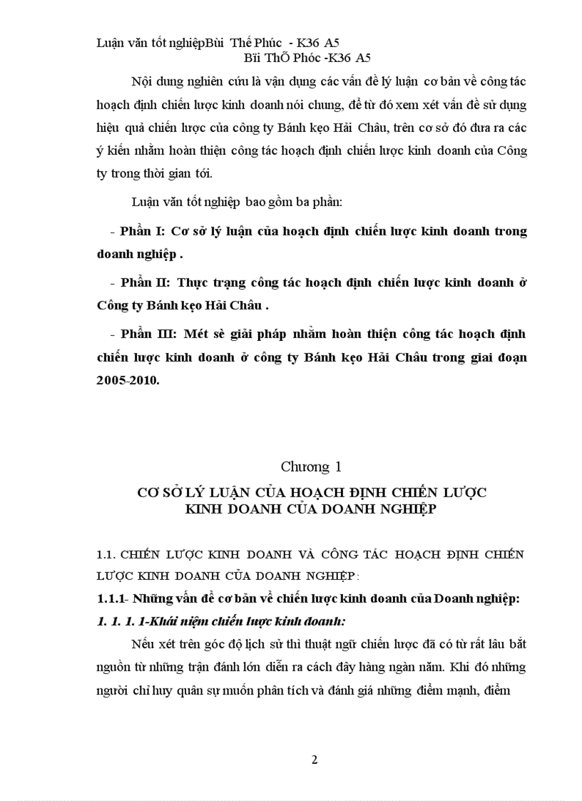 image for page Hoàn thiện công tác hoạch định chiến lược kinh doanh tại công ty Bánh kẹo Hải Châu