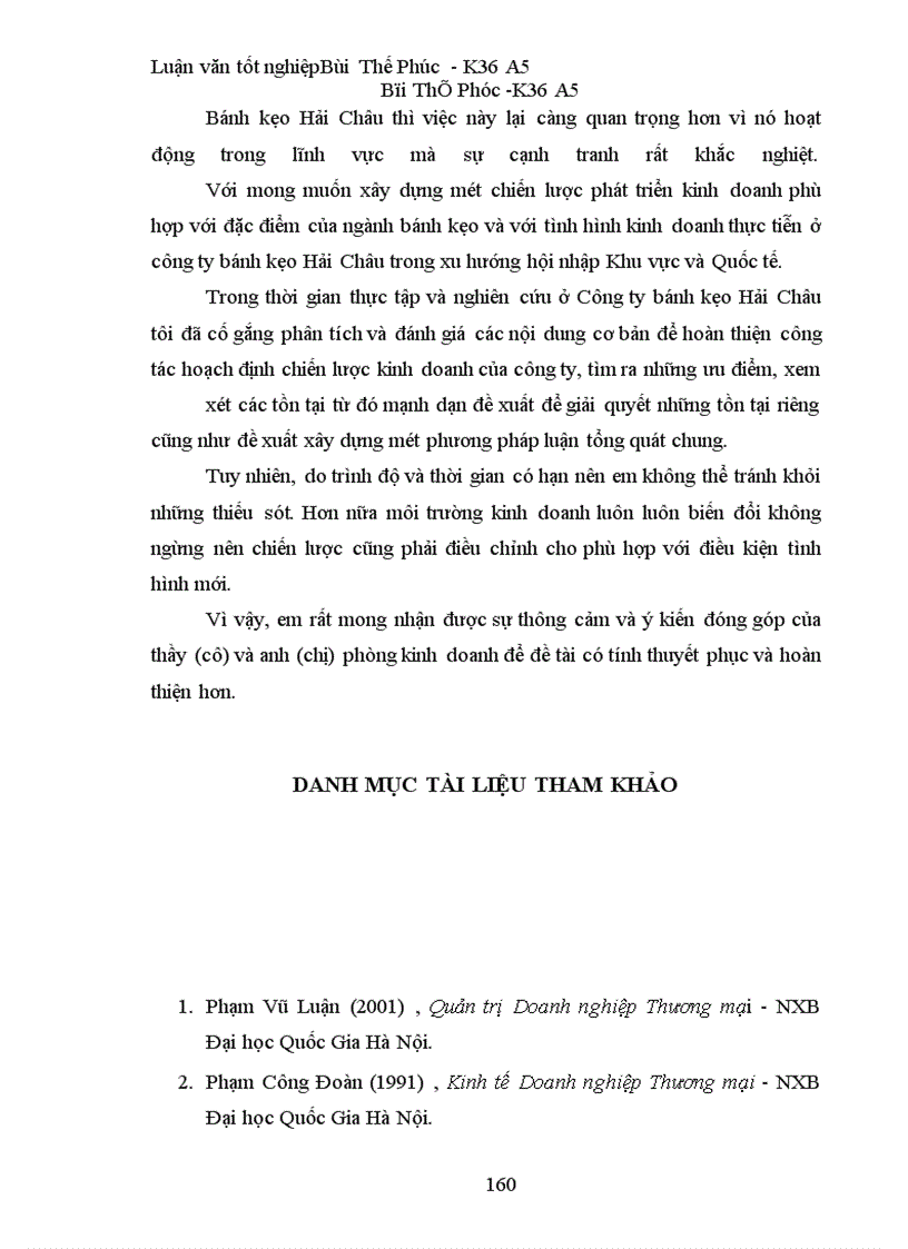 image for page Hoàn thiện công tác hoạch định chiến lược kinh doanh tại công ty Bánh kẹo Hải Châu
