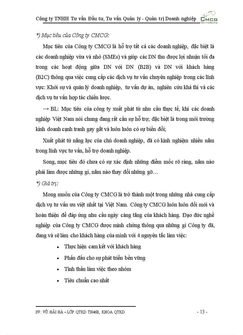 image for page Công ty TNHH Tư vấn Đầu tư, Tư vấn Quản lý - Quản trị Doanh nghiệp CMCG