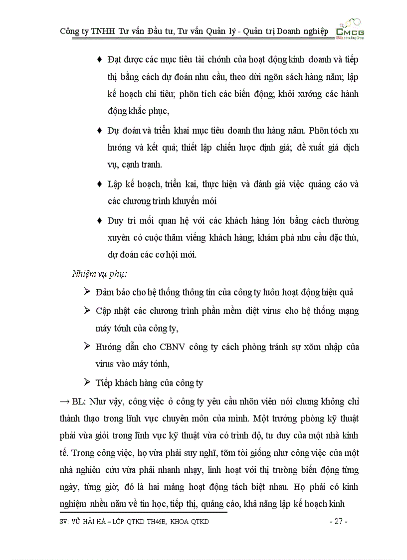 image for page Công ty TNHH Tư vấn Đầu tư, Tư vấn Quản lý - Quản trị Doanh nghiệp CMCG