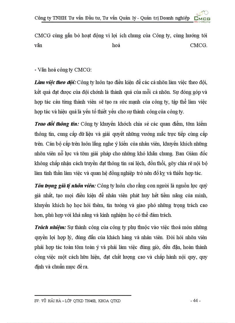 image for page Công ty TNHH Tư vấn Đầu tư, Tư vấn Quản lý - Quản trị Doanh nghiệp CMCG