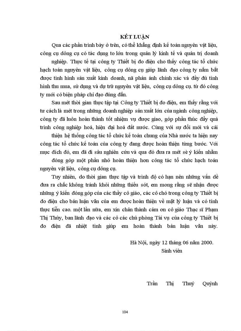 image for page Tổ chức hạch toán nguyên vật liệu, công cụ dụng cụ tại Công ty Thiết bị đo điện