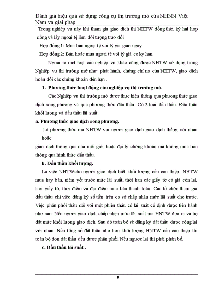 image for page Đánh giá hiệu quả hoạt động nghiệp vụ thị trường mở của Ngân Hàng Nhà Nước Việt Nam và giải pháp