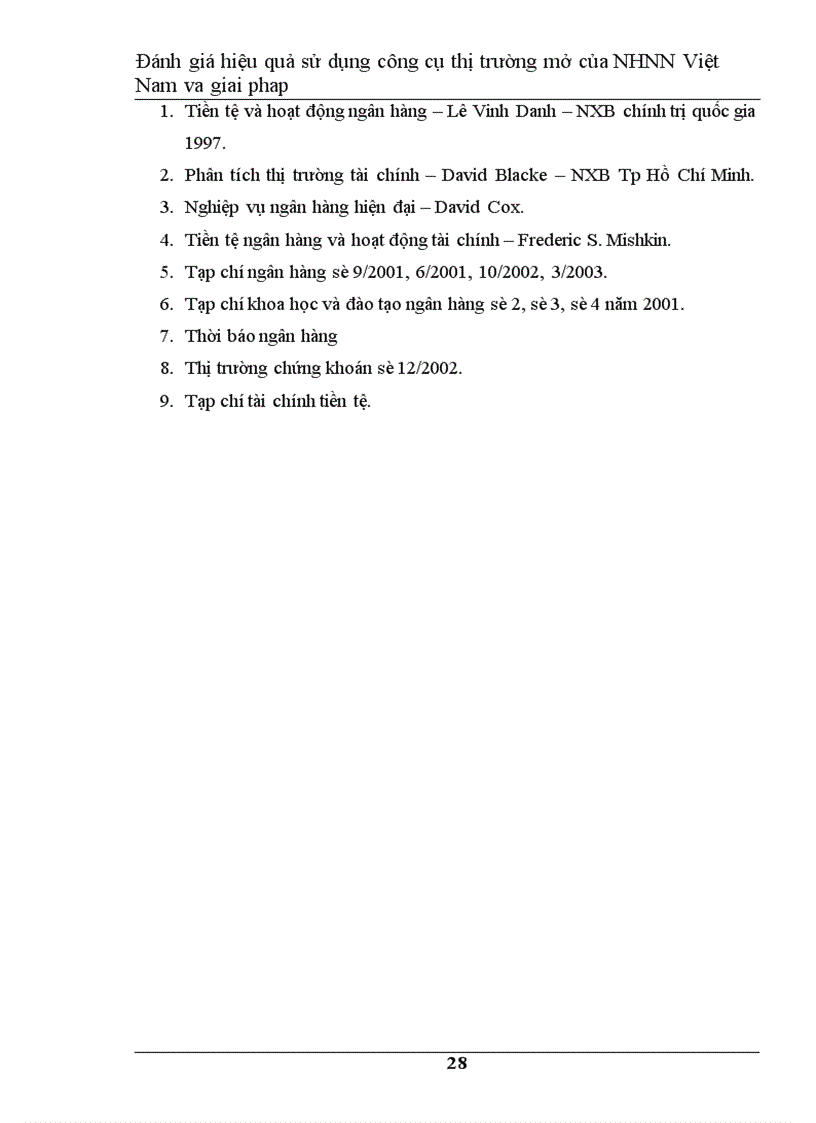 image for page Đánh giá hiệu quả hoạt động nghiệp vụ thị trường mở của Ngân Hàng Nhà Nước Việt Nam và giải pháp