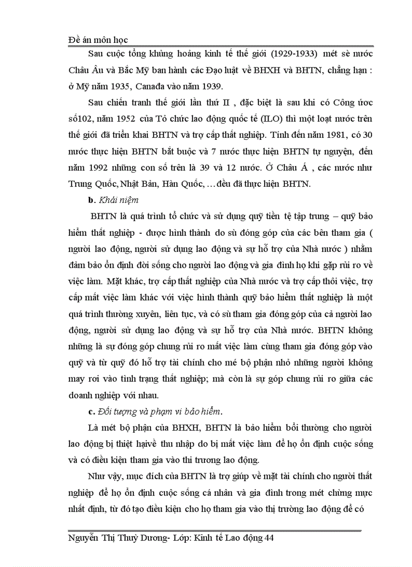 image for page Chính sách Bảo hiểm Thất nghiệp của Việt Nam hiện tại và tương lai.