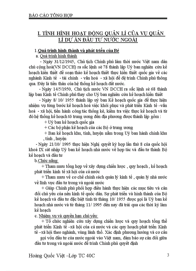 image for page Hoạt động quản lí của Vụ quản lí dự án đầu tư nước ngoài