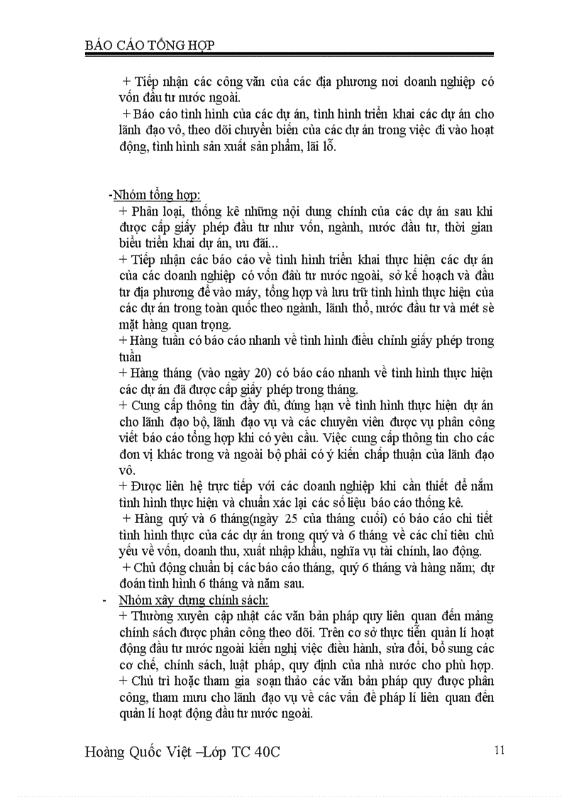 image for page Hoạt động quản lí của Vụ quản lí dự án đầu tư nước ngoài