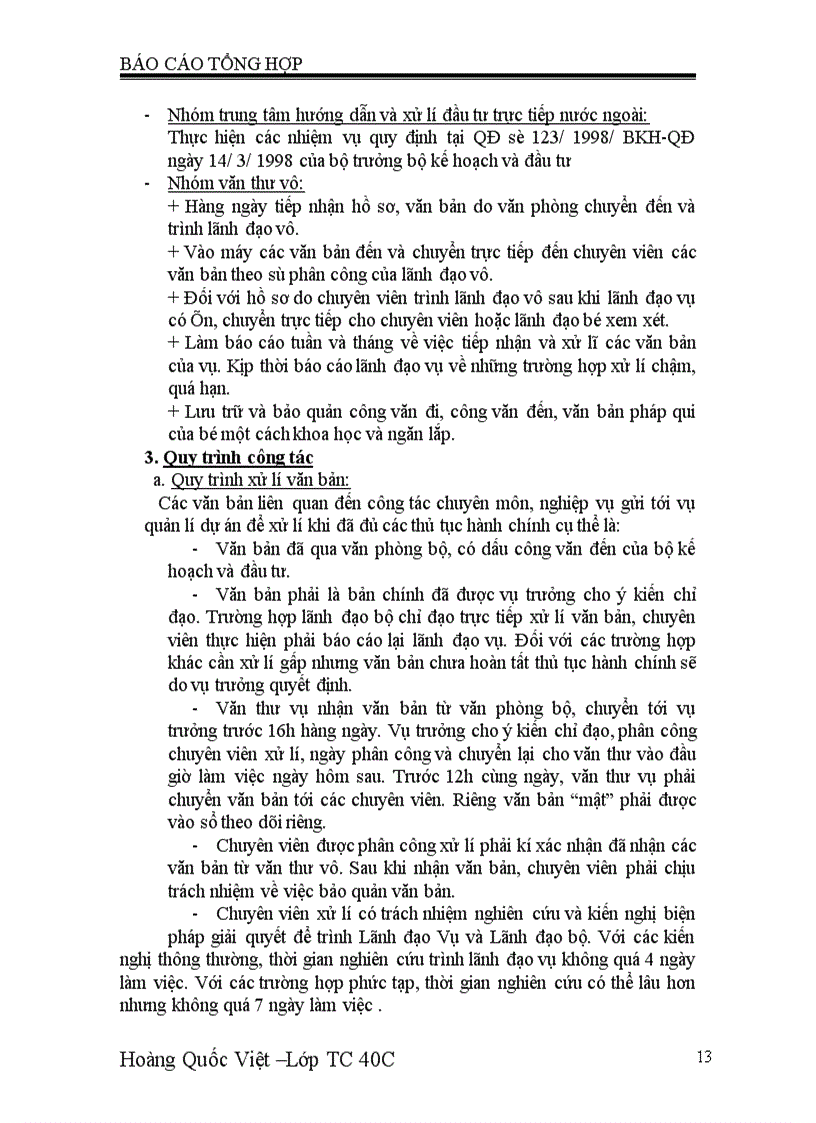 image for page Hoạt động quản lí của Vụ quản lí dự án đầu tư nước ngoài