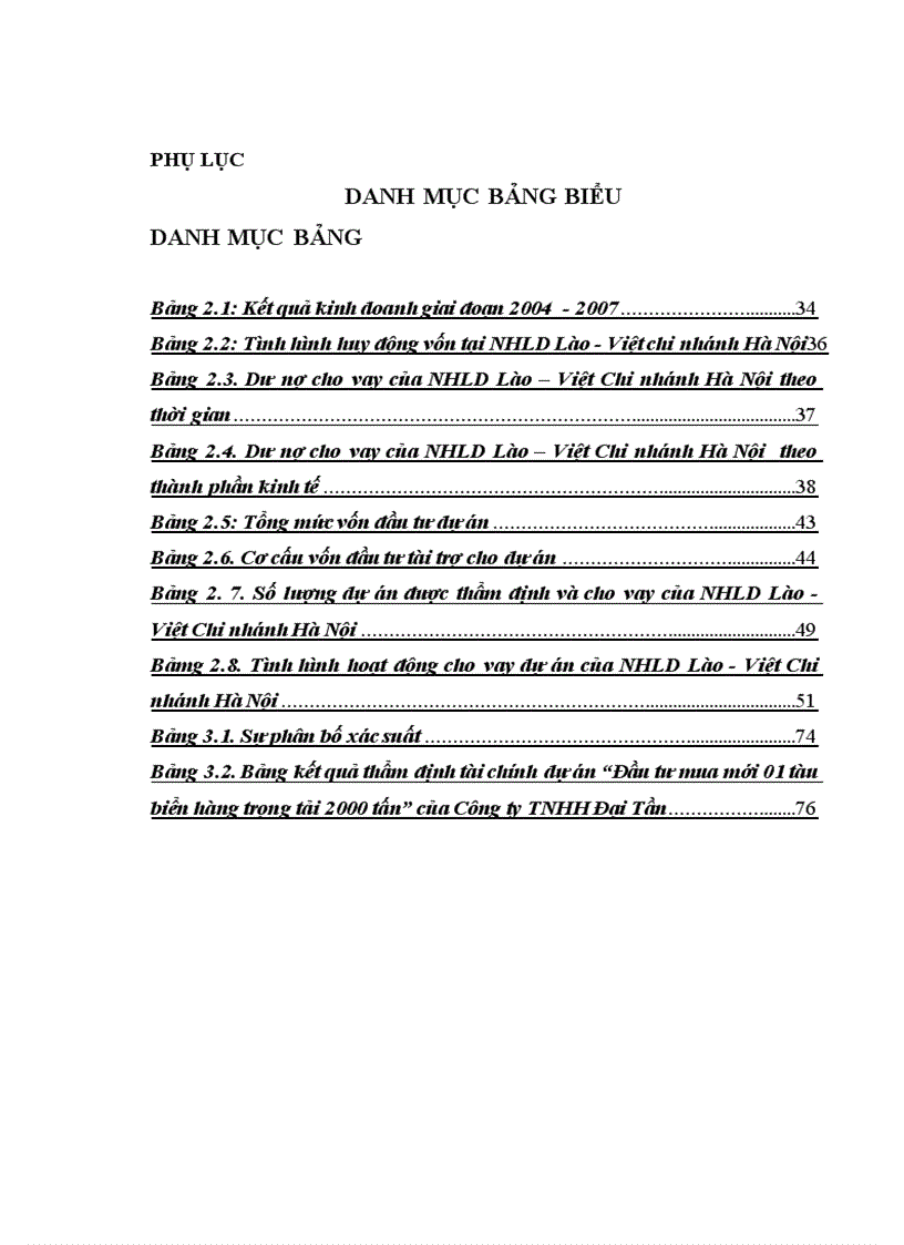 image for page Nâng cao chất lượng thẩm định tài chính dự án tại Ngân hàng Liên Doanh Lào - Việt Chi nhánh Hà Nội