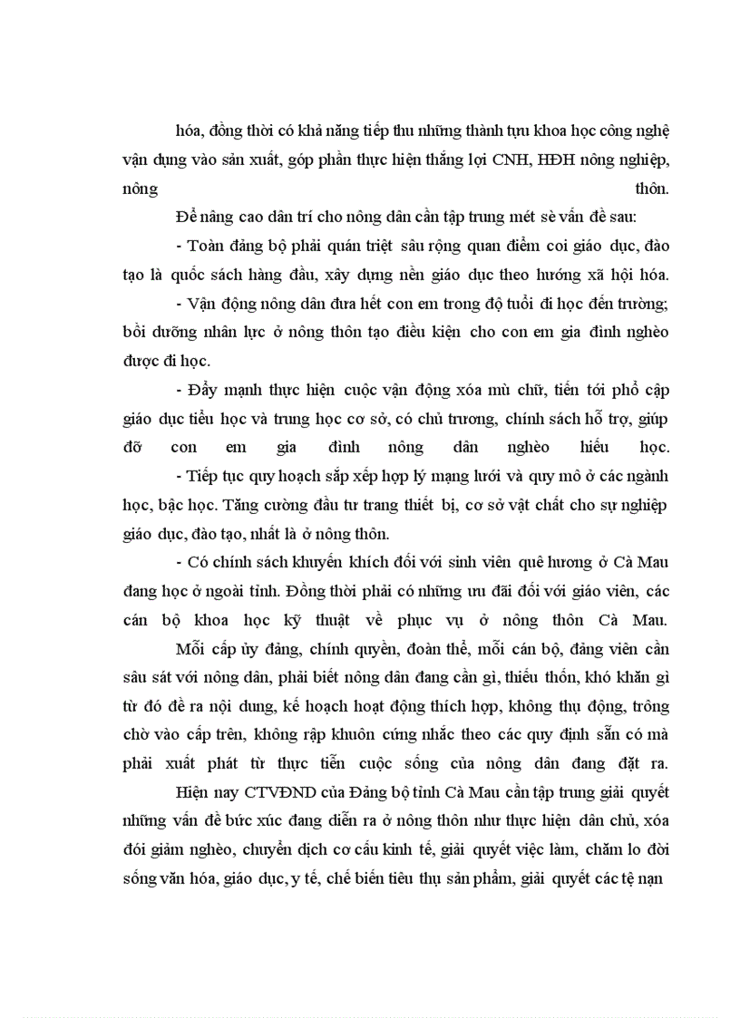 image for page Nâng cao chất lượng CTVĐND của Đảng bộ tỉnh Cà Mau thời kỳ đẩy mạnh CNH, HĐH đất nước.