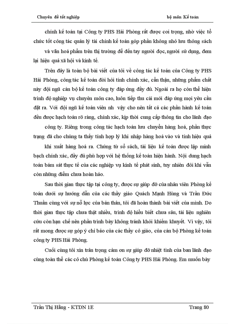 image for page Hoàn thiện công tác kế toán lưu chuyển hàng hoá tại Công ty Phát hành sách Hải Phòng