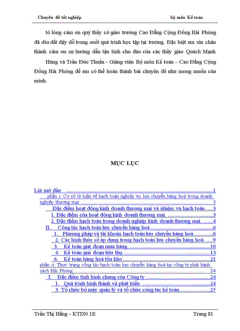 image for page Hoàn thiện công tác kế toán lưu chuyển hàng hoá tại Công ty Phát hành sách Hải Phòng