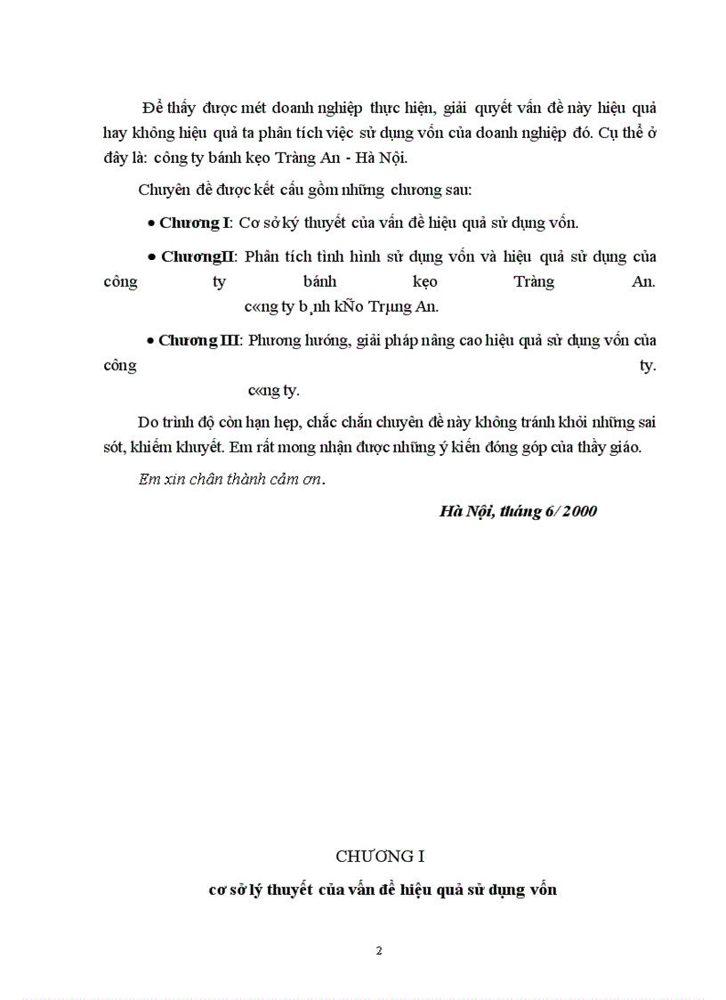 image for page Phân tích việc sử dụng vốn của công ty bánh kẹo Tràng An-Hà Nội.