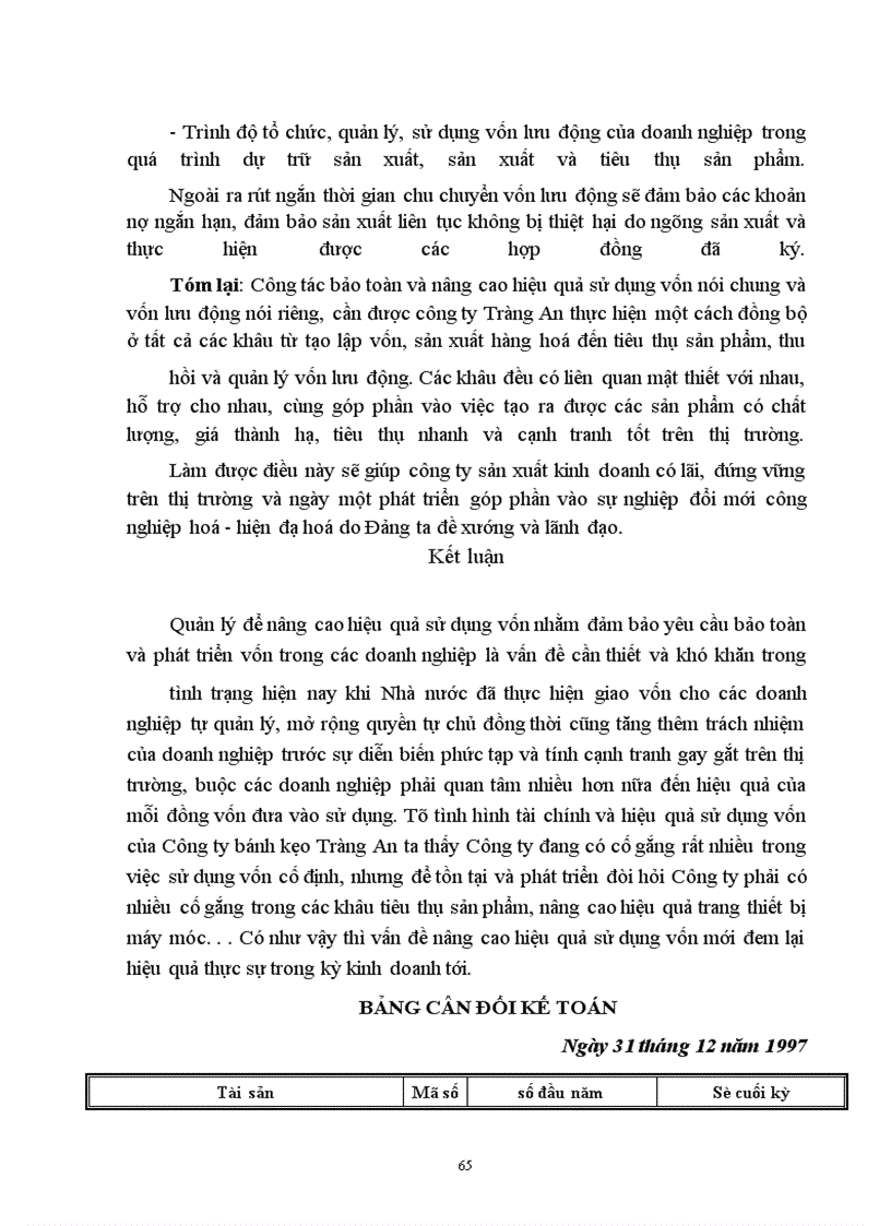 image for page Phân tích việc sử dụng vốn của công ty bánh kẹo Tràng An-Hà Nội.
