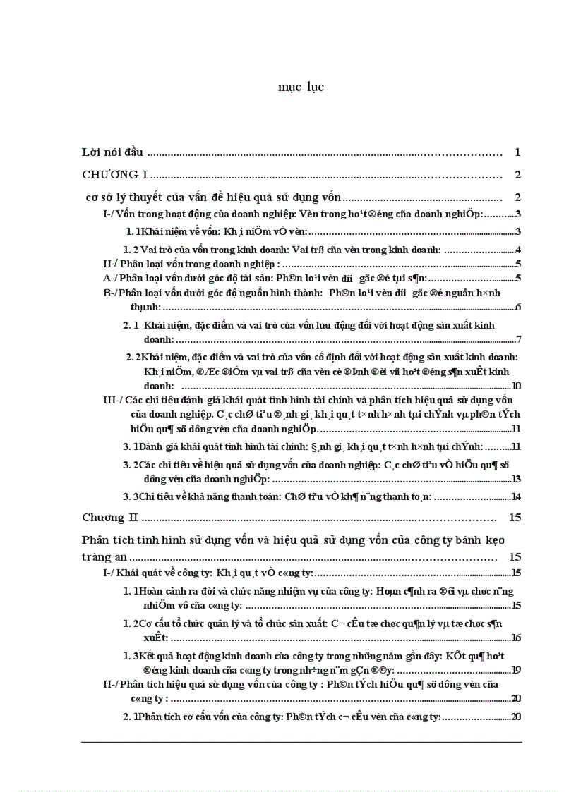 image for page Phân tích việc sử dụng vốn của công ty bánh kẹo Tràng An-Hà Nội.